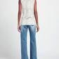 Chic Animalier Sleeveless Light Gray Top