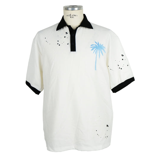 Graphic Polo with Palm Embroidery