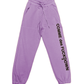Chic Purple Cotton Sweatpants with Logo Print
