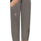 Chic Gray Drawstring Tracksuit Bottoms