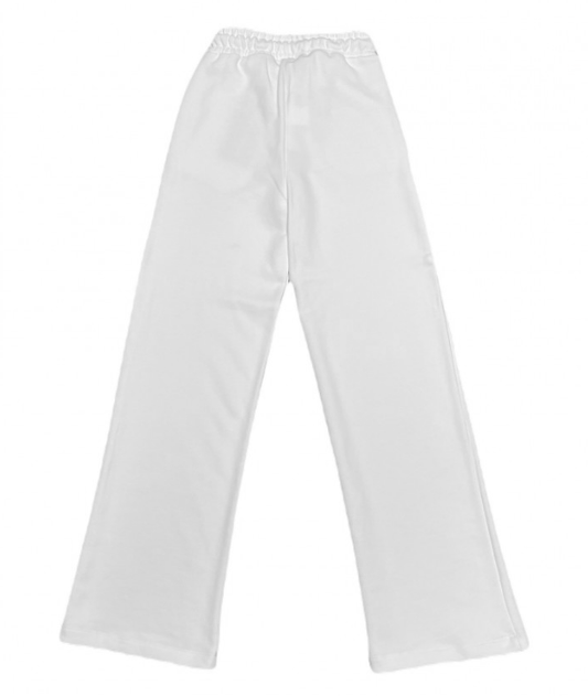 Chic Contrasting Logo Palazzo Pants