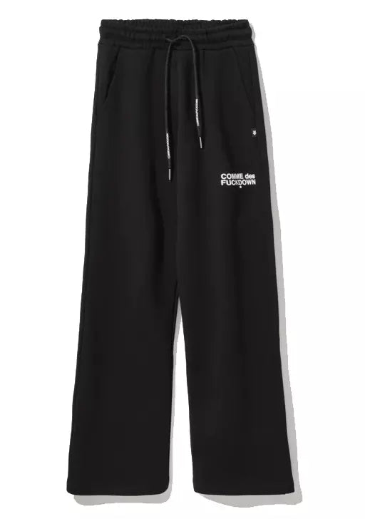 Elegant Stretch Palazzo Pants with Logo Print