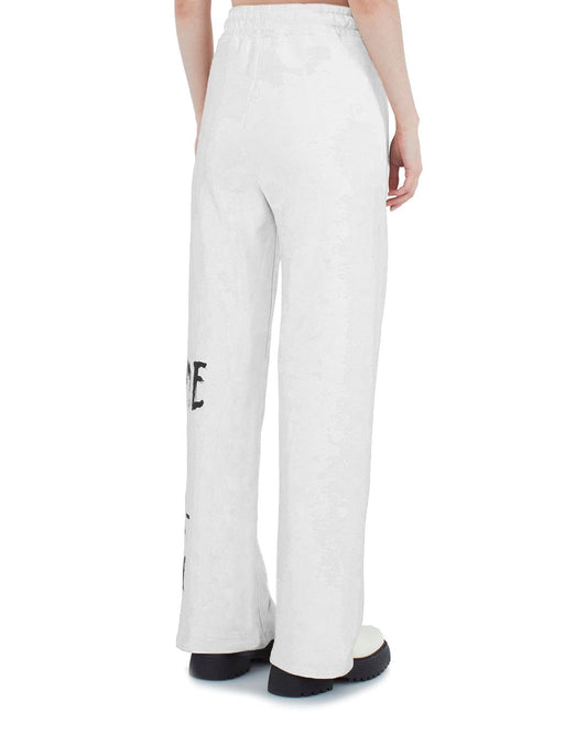 Chic Embroidered Drawstring Cotton Trousers