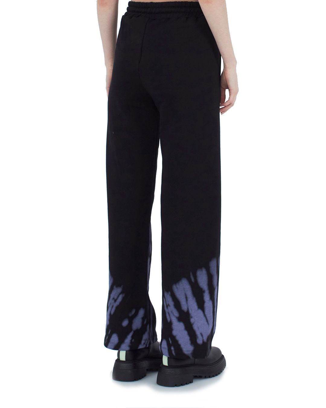 Abstract Print Palazzo Pants with Bold Logo