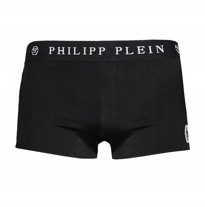 Sleek Black Designer Men's Swim Boxers