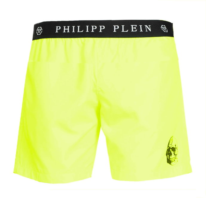 Fluo Yellow Nylon Men's Medium Boxer Swimwear