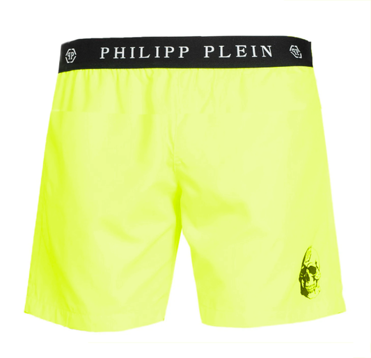 Fluo Yellow Nylon Men's Medium Boxer Swimwear