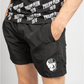 Fluo Logo Print Medium Boxer Swim Trunks