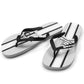 Chic Gray Logo Print Flip Flops