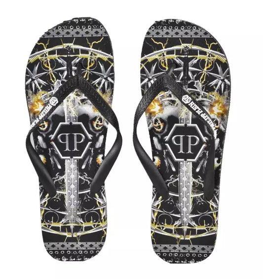 Multicolor Graphic Print Women's Flip Flops