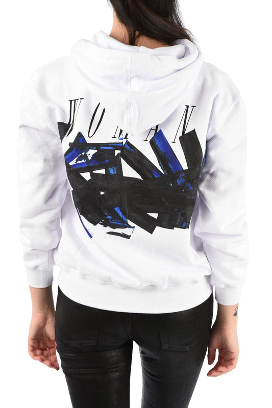 Graphic Print Cotton Hooded Sweatshirt