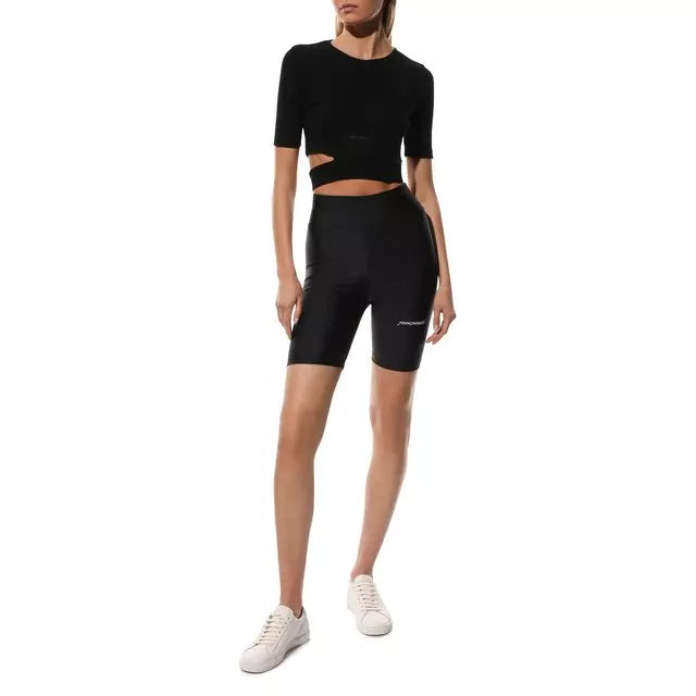 Chic Black Lycra Cycling Leggings