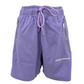 Chic Purple Bermuda Shorts with Side Stripes