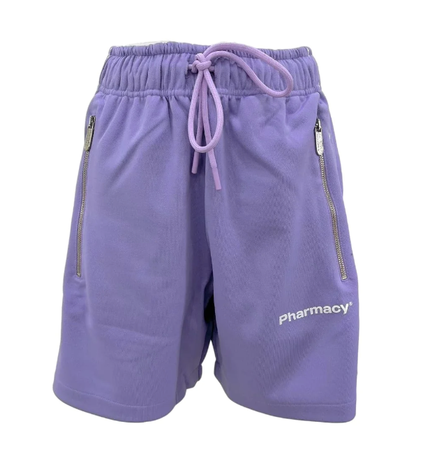 Chic Purple Bermuda Shorts with Side Stripes