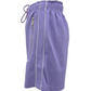 Chic Purple Bermuda Shorts with Side Stripes
