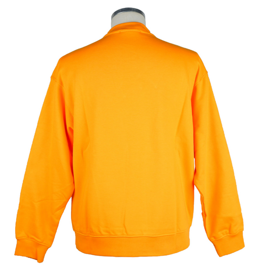 Chic Orange Logo Crewneck Sweatshirt