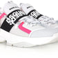 Chic White Lace-Up Leather Sneakers