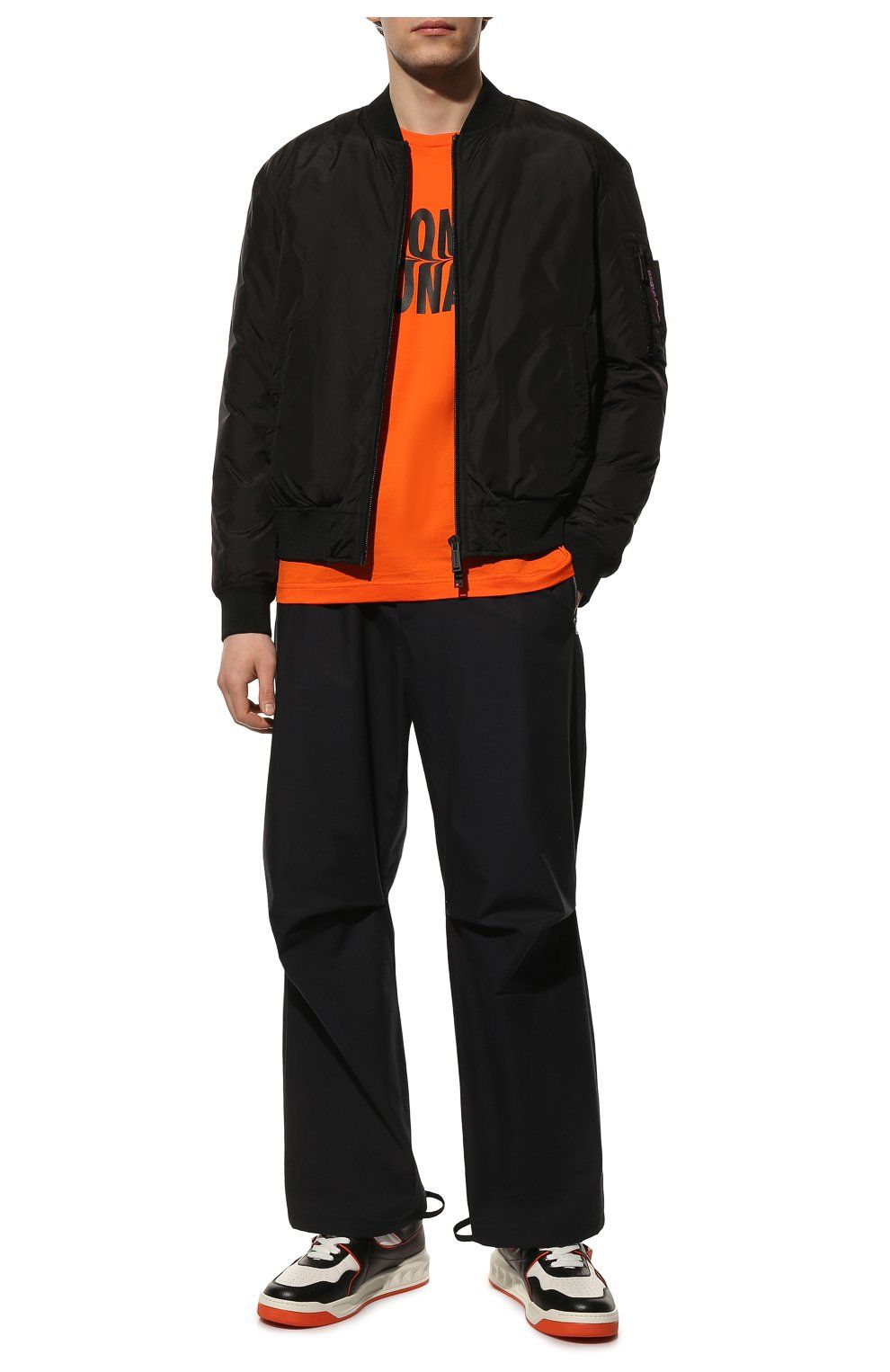 Sleek Nylon Feather-Padded Jacket