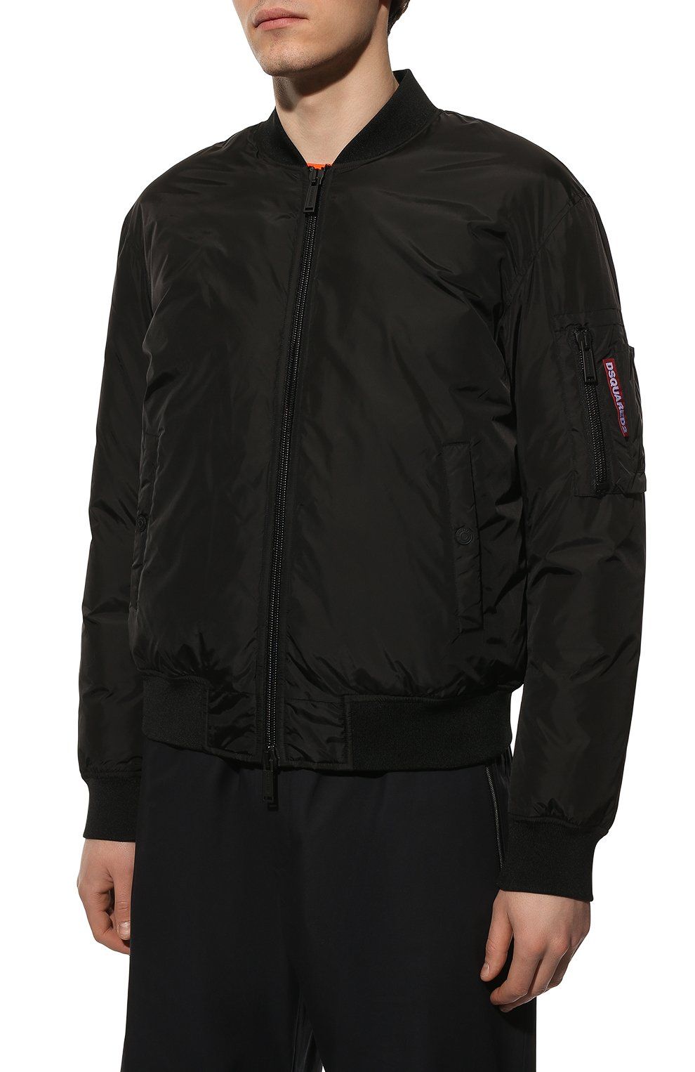 Sleek Nylon Feather-Padded Jacket