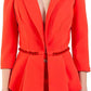 Chic Crepe Chain-Waist Jacket in Pink