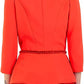 Chic Crepe Chain-Waist Jacket in Pink