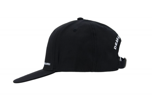 Embroidered Wool Silk Black Cap