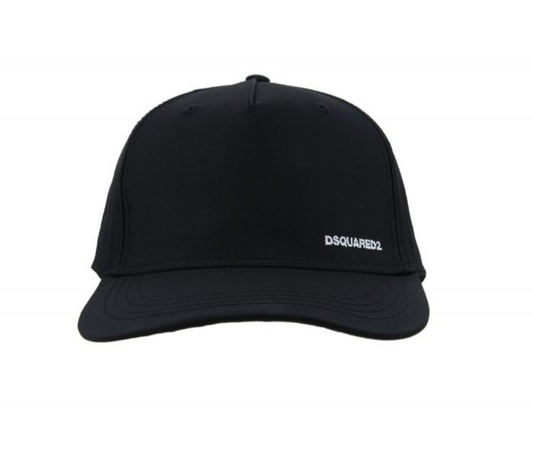 Embroidered Wool Silk Black Cap