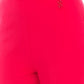 Chic Pink Crepe Trousers with Side Chain Detail