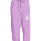 Chic Purple Cotton Sweatpants with Logo