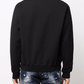Elegant Black Cotton Sweater with Contrast Design