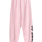 Chic Pink Cotton Sweatpants with Unique Print