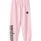 Chic Pink Cotton Sweatpants with Unique Print