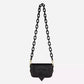 Chic Black 'Eyelike' Crossbody Bag with Dual Chains