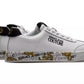 Elegant White Leather Sneakers with Exclusive Accents