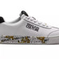 Elegant White Leather Sneakers with Exclusive Accents