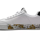 Elegant White Leather Sneakers with Exclusive Accents