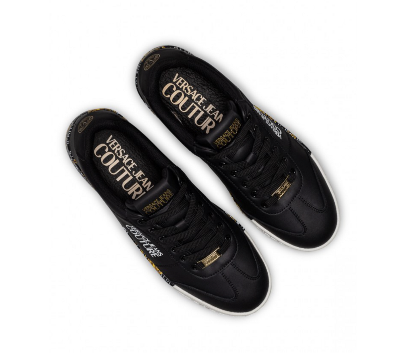 Opulent Leather Sneakers with Signature Accents