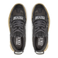 Black Leather Sneakers with Gold-Tone Details