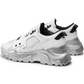 Elegant Leather Sneakers with Silver Sole