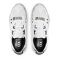 Elegant Leather Sneakers with Silver Sole