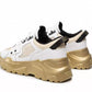 Elegant Leather Sneakers with Gold-Tone Details