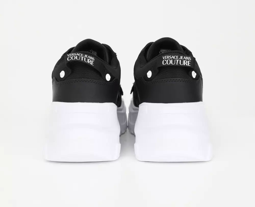 Chic Contrast Net Design Leather Sneakers