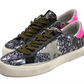 Chic Calfskin Low Sneakers with Suede Star