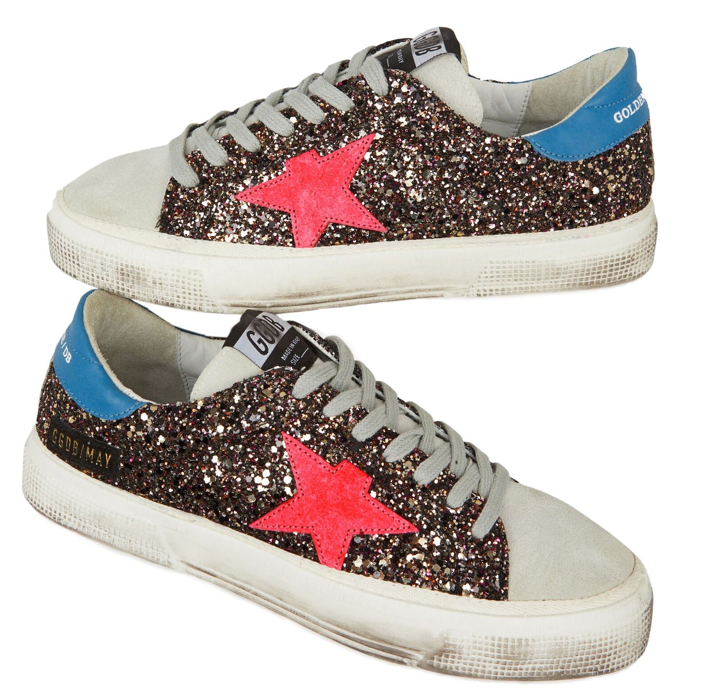 Multicolor Calfskin Glitter Sneakers