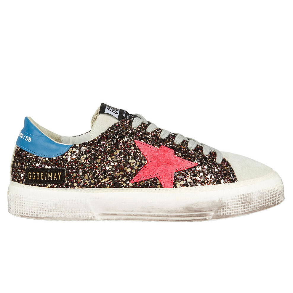 Multicolor Calfskin Glitter Sneakers