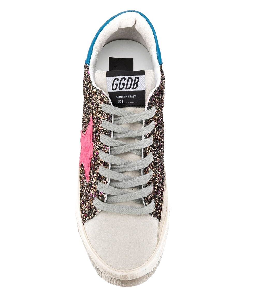 Multicolor Calfskin Glitter Sneakers