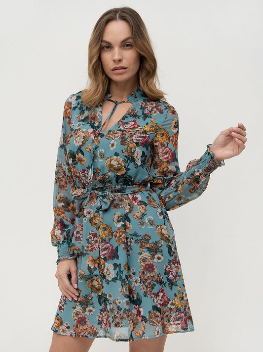 Floral Print Loose-Fit Agastache Dress