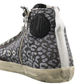 Elevated High-Top Glitter Sneakers in Gray