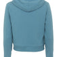 Chic Light Blue Hooded Zip Sweatshirt