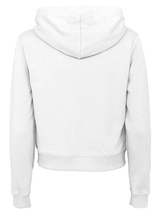 Elegant White Zip-Hoodie Sweatshirt